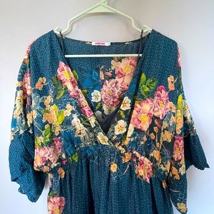 Johnny Was Silk Floral Dress